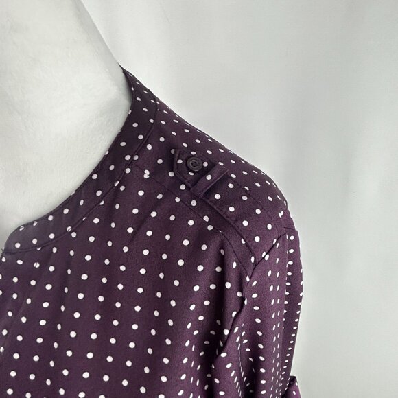 Calvin Klein retro chic polka dot plum blouse – Women's Medium - Picture 8 of 10